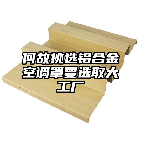 何故挑选铝合金空调罩要选取大工厂
